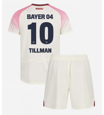 Bayer Leverkusen Malik Tillman #10 Udebanetrøje Børn 2025-26 Kortærmet (+ Korte bukser)